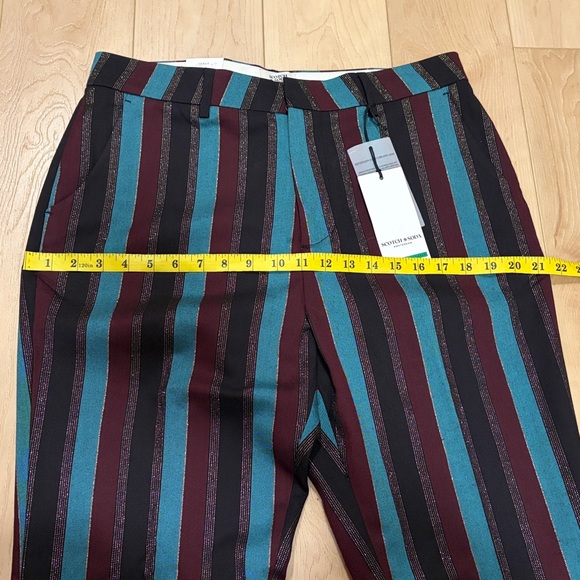 Scotch & Soda Violet Glitter Striped Flare Pants, sz 32x30 - Picture 13 of 16